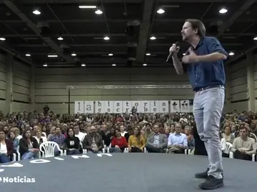 Pablo iglesias durante el cierre de campaña Pablo iglesias durante el cierre de campaña