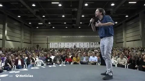 Pablo iglesias durante el cierre de campaña Pablo iglesias durante el cierre de campaña
