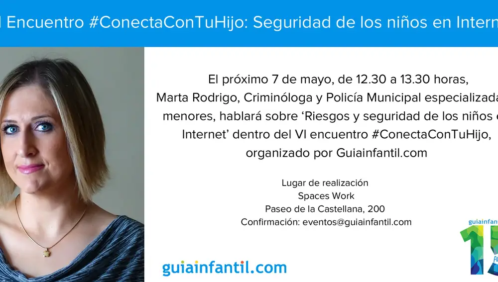 Marta Rodrigo estará en el VI Encuentro #ConectaConTuHijo