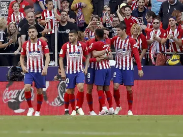 El Atlético celebra un gol El Atlético celebra un gol