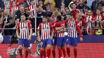 El Atlético celebra un gol