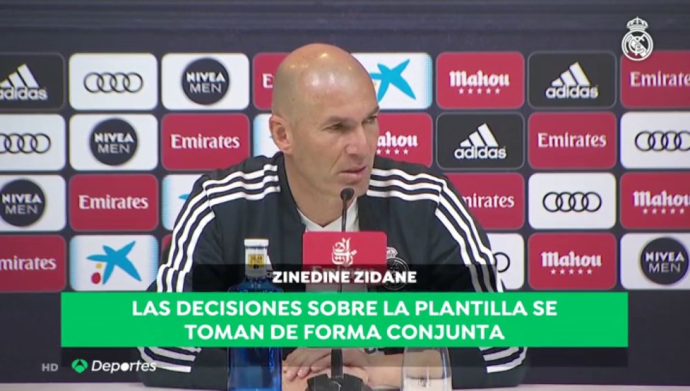 Zidane, sobre su poder en los fichajes y los descartes del Real Madrid: "Yo no mando ni en mi casa"