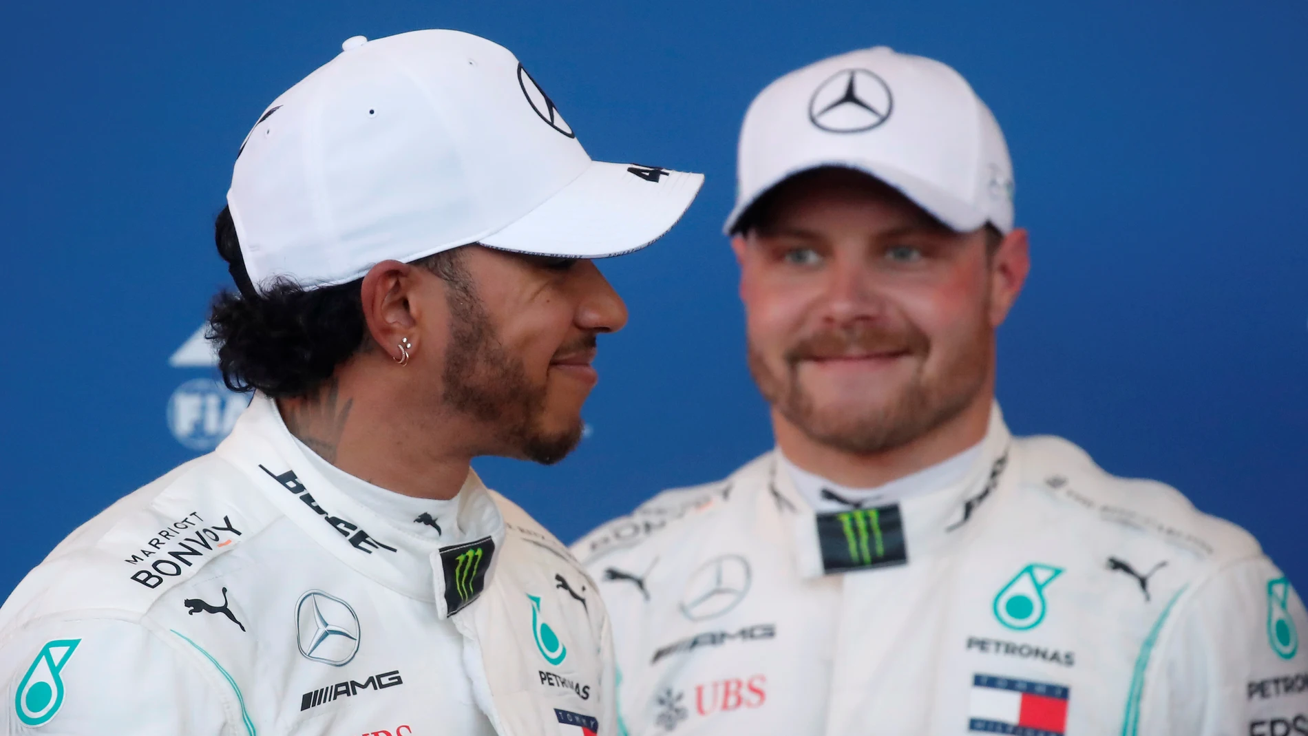 Hamilton y Bottas en Bakú Hamilton y Bottas en Bakú