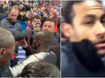 Neymar golpeó a un aficionado Neymar golpeó a un aficionado