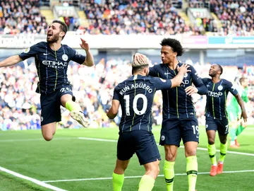 Agüero celebra un gol con el City Agüero celebra un gol con el City
