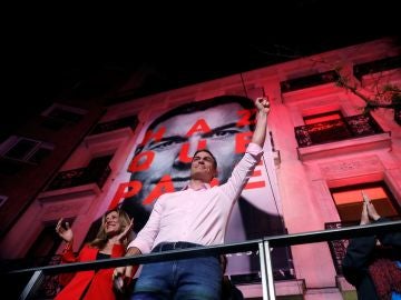El candidato a la presidencia del Gobierno por el PSOE, Pedro Sánchez