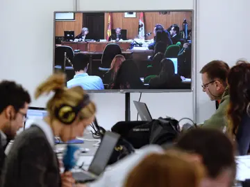 Sala de prensa del juicio por la muerte de Sara Sala de prensa del juicio por la muerte de Sara