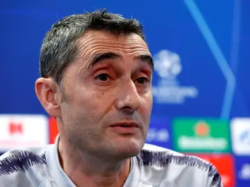 Ernesto Valverde, en la rueda de prensa Ernesto Valverde, en la rueda de prensa