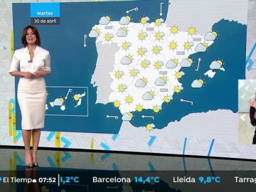 Abril termina con cielo despejado y temperaturas cálidas