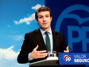 El líder del PP, Pablo Casado