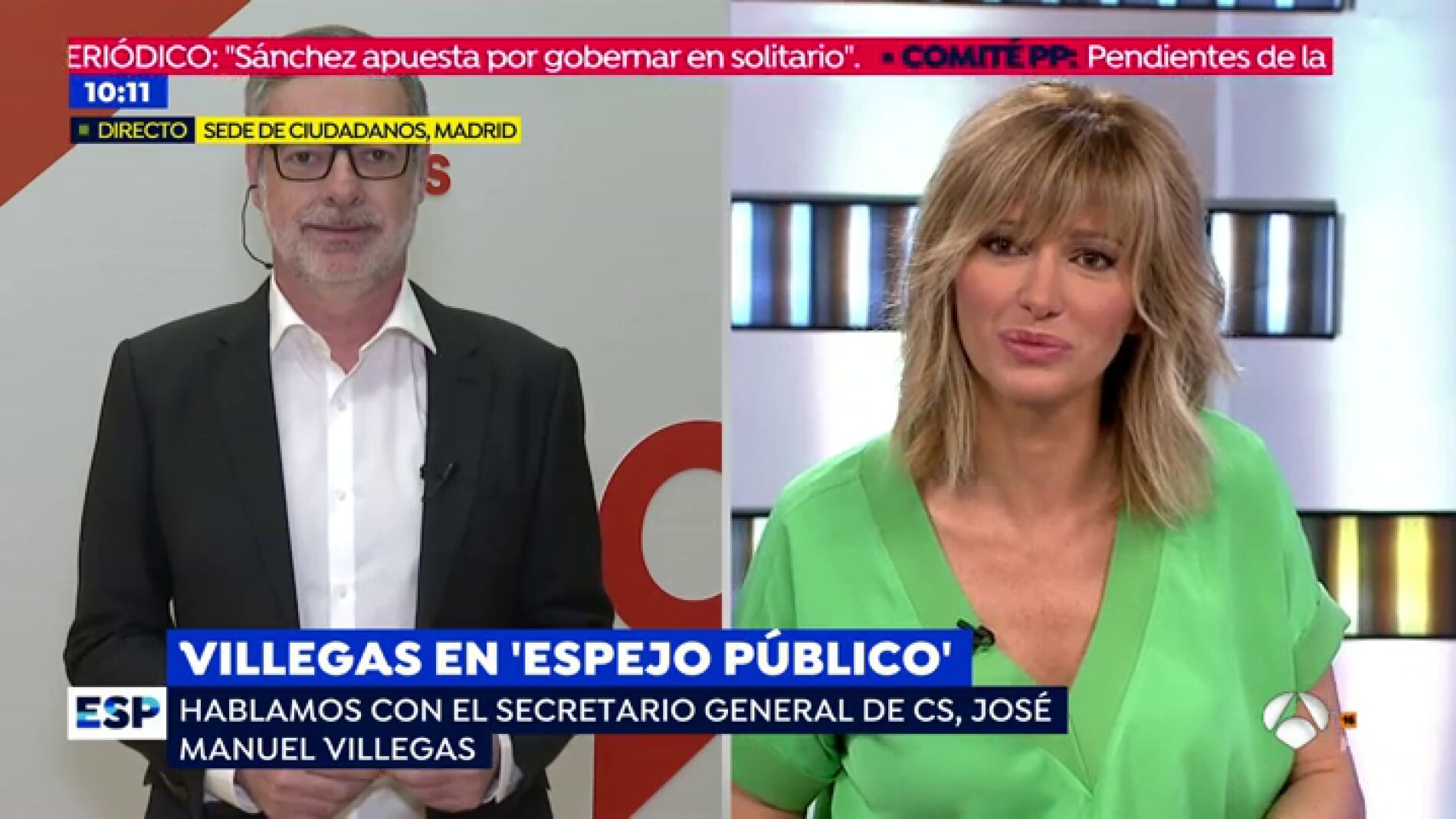 Jos&eacute; Manuel Villegas, sobre un pacto con el PSOE: " Est&aacute; claro que no va a haber ese pacto. Nosotros estaremos en la oposici&oacute;n"