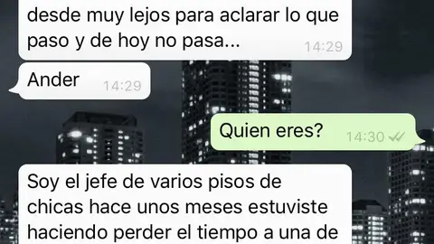 Capturas de las amenazas por Whatsapp Capturas de las amenazas por Whatsapp