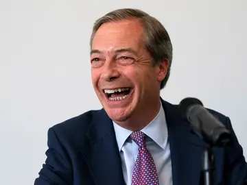 El líder del Partido del Brexit, Nigel Farage, durante una rueda de prensa El líder del Partido del Brexit, Nigel Farage, durante una rueda de prensa