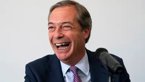 El líder del Partido del Brexit, Nigel Farage, durante una rueda de prensa El líder del Partido del Brexit, Nigel Farage, durante una rueda de prensa