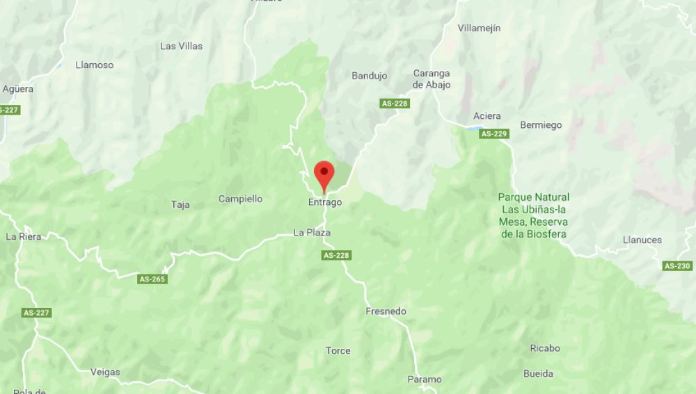 Imagen del lugar del accidente