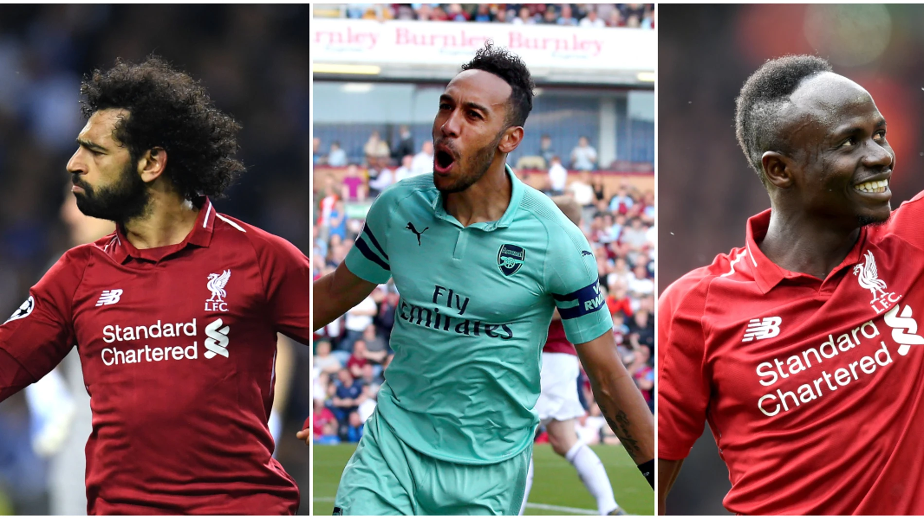 Salah, Aubameyang y Mané Salah, Aubameyang y Mané
