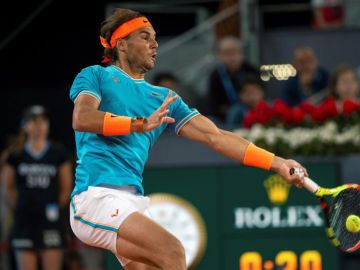 Rafa Nadal en la semifinal del Mutua Madrid Open