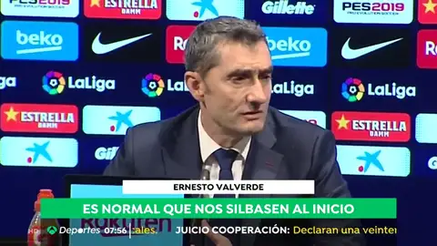 Ernesto Valverde: "Cuando tienes un batacazo o una mala noticia acusas el golpe" Ernesto Valverde: "Cuando tienes un batacazo o una mala noticia acusas el golpe"