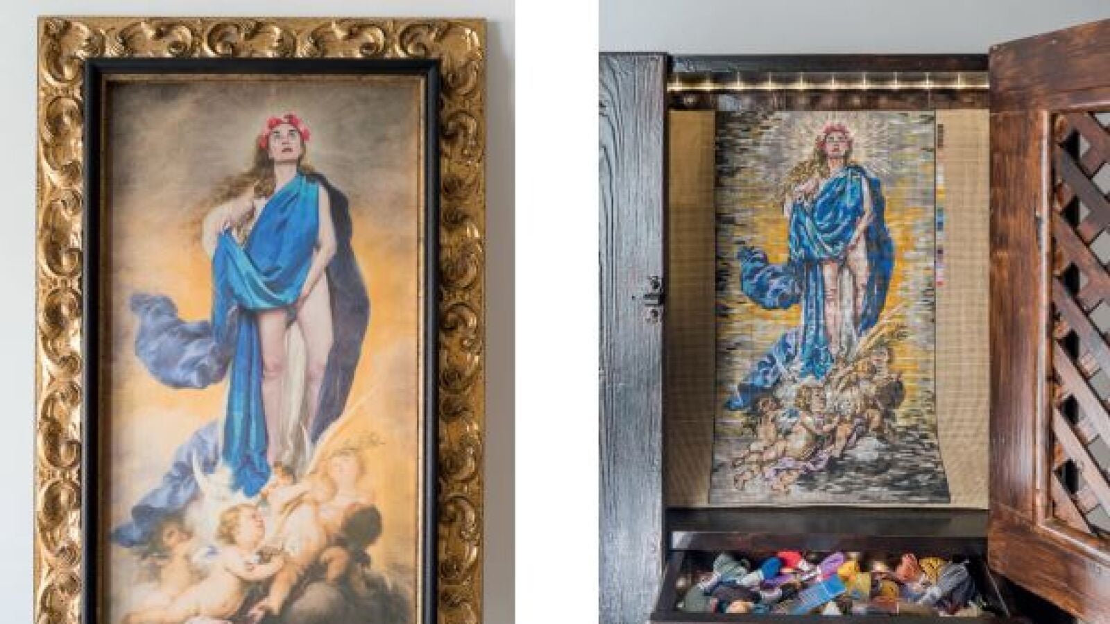Destrozan una obra de la exposición 'Maculadas sin remedio', cuya retirada pidió el PP y Vox