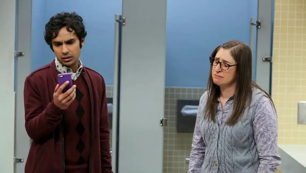 Raj y Amy en 'The Big Bang Theory'