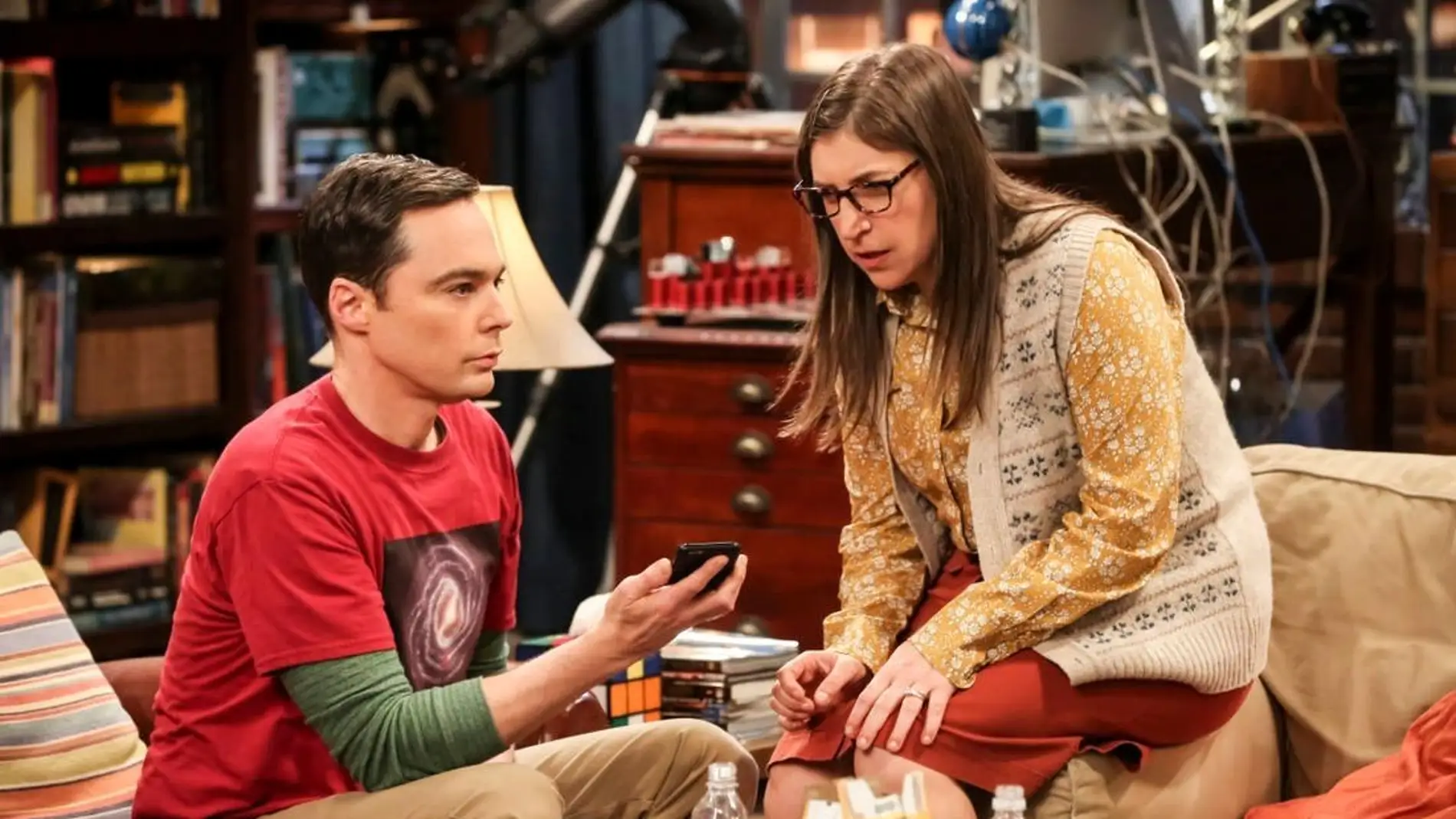 Sheldon y Amy en 'The Big Bang Theory'