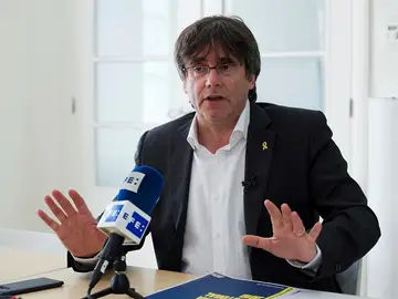 El expresident y cabeza de lista de JxCat a las elecciones europeas, Carles Puigdemont El expresident y cabeza de lista de JxCat a las elecciones europeas, Carles Puigdemont
