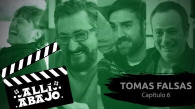 Las carcajadas de la cuadrilla, un golpe y mente en blanco en las tomas falsas de 'Allí abajo'