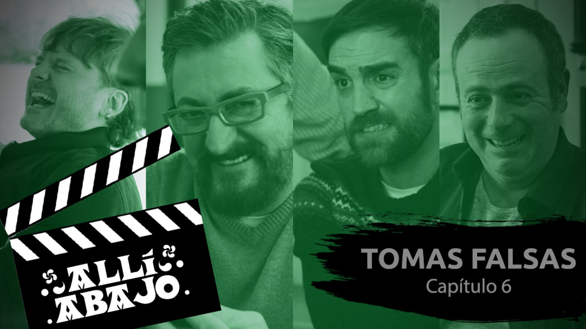 Las carcajadas de la cuadrilla, un golpe y mente en blanco en las tomas falsas de 'All&iacute; abajo'