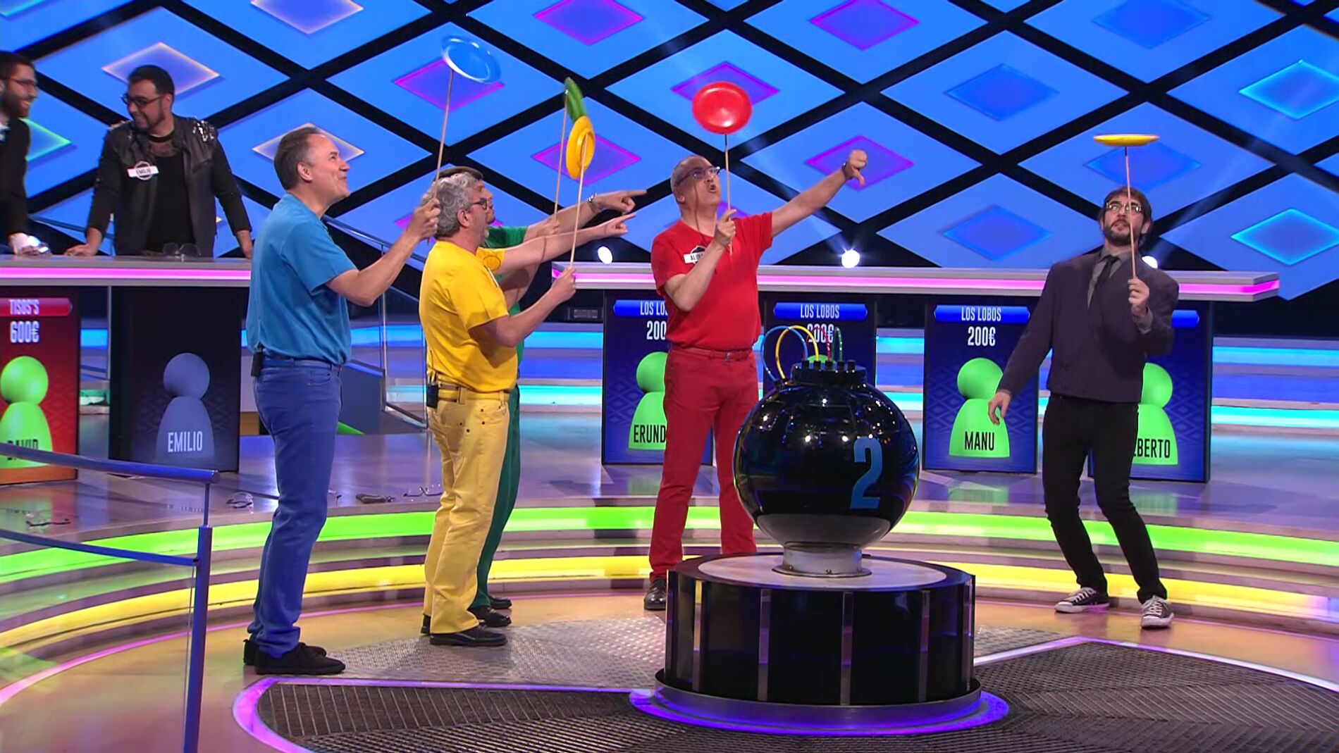 Las trampas de Juanra Bonet en '¡Boom!' en el reto de dar vueltas al disco chino