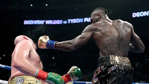 Deontay Wilder, en acción en su combate ante Tyson Fury Deontay Wilder, en acción en su combate ante Tyson Fury