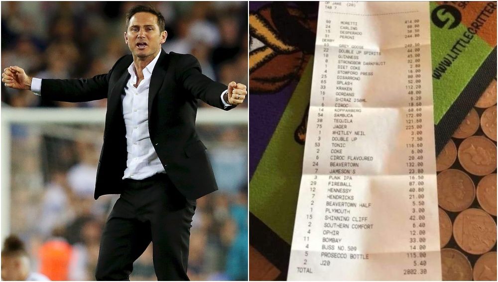 La factura de Frank Lampard tras ganar al Leeds
