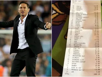 La factura de Frank Lampard tras ganar al Leeds La factura de Frank Lampard tras ganar al Leeds