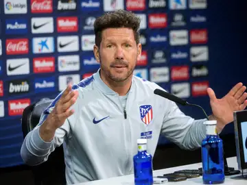 Simeone, en rueda de prensa Simeone, en rueda de prensa