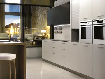 Cocina en tonos blancos Cocina en tonos blancos