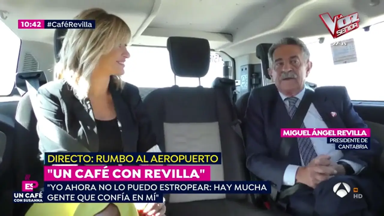 La original entrevista de Susanna Griso a Revilla en un taxi en la que el cántabro da un ultimátum a Pedro Sánchex