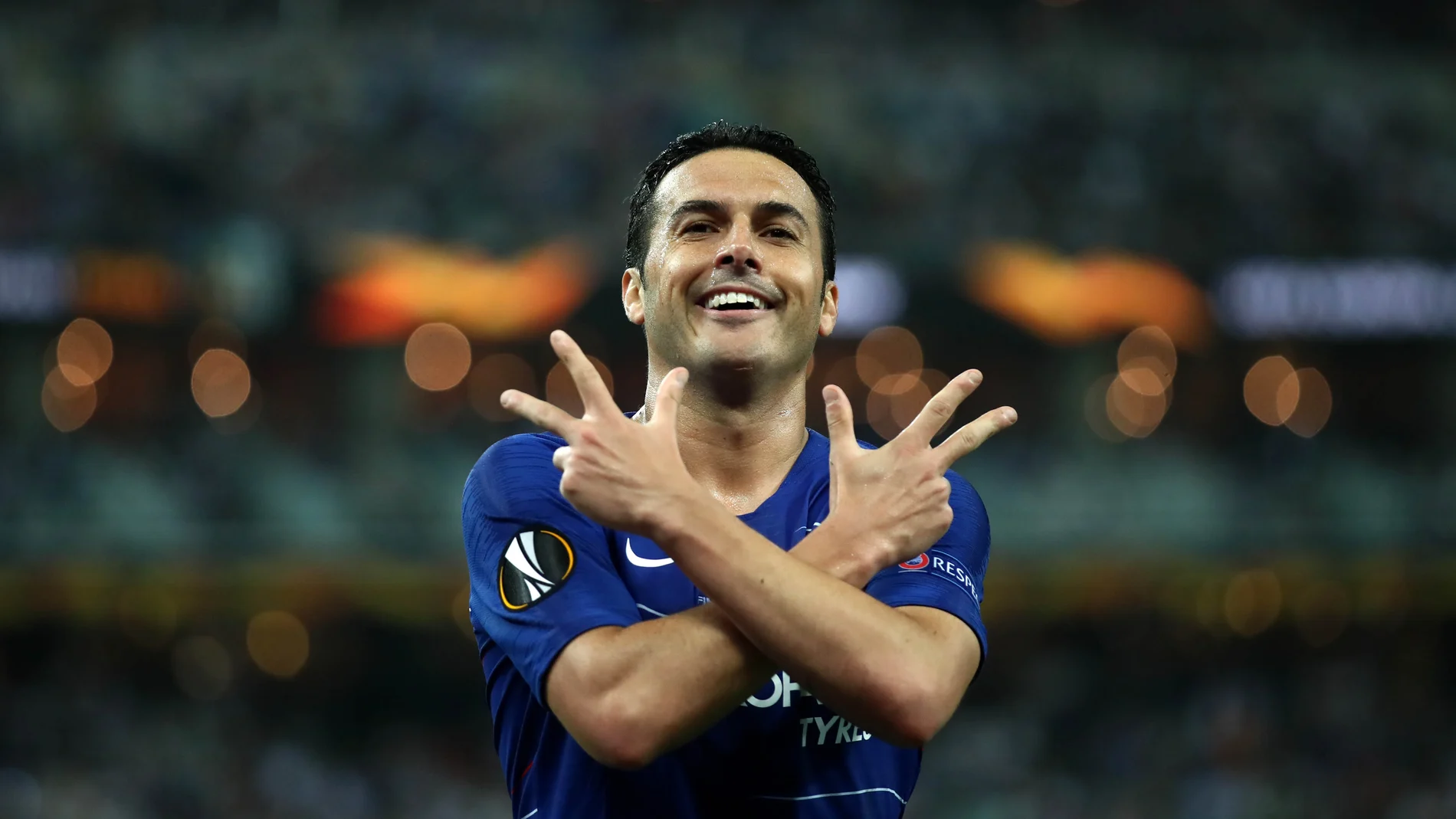 Pedro celebra uno de sus goles con el Chelsea Pedro celebra uno de sus goles con el Chelsea