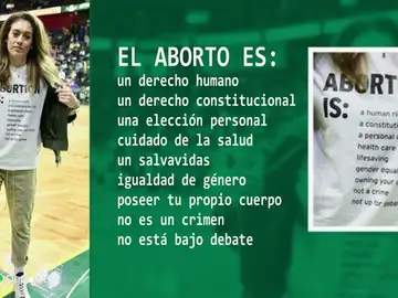La camiseta de la estrella de la NBA femenina causa revuelo: "El aborto es un derecho humano" La camiseta de la estrella de la NBA femenina causa revuelo: "El aborto es un derecho humano"
