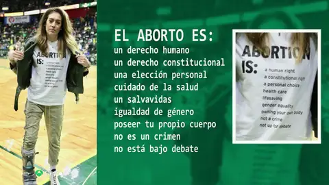 La camiseta de la estrella de la NBA femenina causa revuelo: "El aborto es un derecho humano" La camiseta de la estrella de la NBA femenina causa revuelo: "El aborto es un derecho humano"