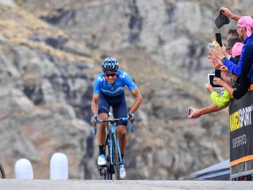Mikel Landa, en una etapa del Giro de Italia