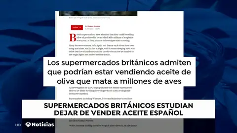 ¿Veto al aceite de oliva español? Supermercados británicos amenazan con dejar de comprar ¿Veto al aceite de oliva español? Supermercados británicos amenazan con dejar de comprar