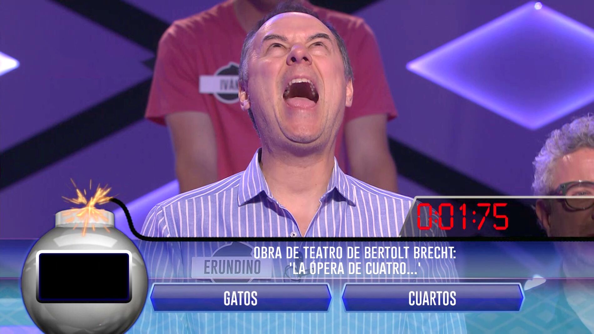 La sorprendente reacción de Erundino, del equipo de 'Los Lobos', en la Bomba Clasificatoria de '¡Boom!'