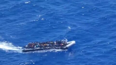 Rescate de inmigrantes libios en el Mediterr&aacute;neo