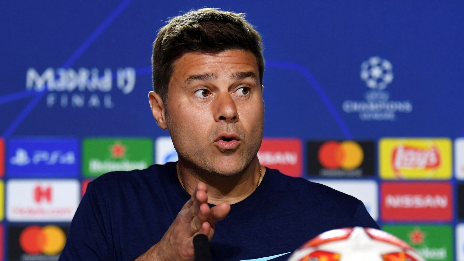 Mauricio Pochettino en rueda de prensa