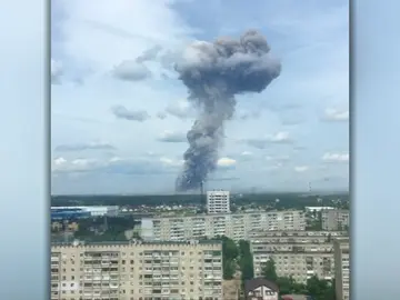 Las detonaciones en una fábrica de explosivos de Rusia Las detonaciones en una fábrica de explosivos de Rusia