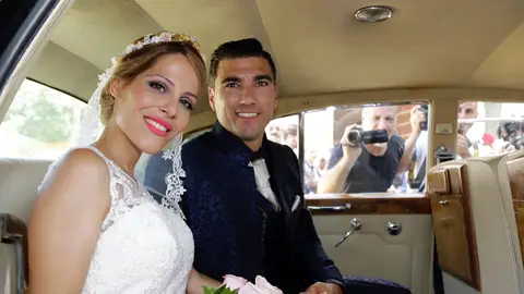 José Antonio Reyes y su esposa Noelia en el día de su boda José Antonio Reyes y su esposa Noelia en el día de su boda