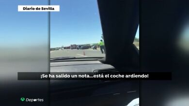 Así fueron los instantes posteriores al accidente de Reyes grabado por otro vehículo: 