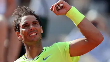 Rafa Nadal celebra una victoria Rafa Nadal celebra una victoria