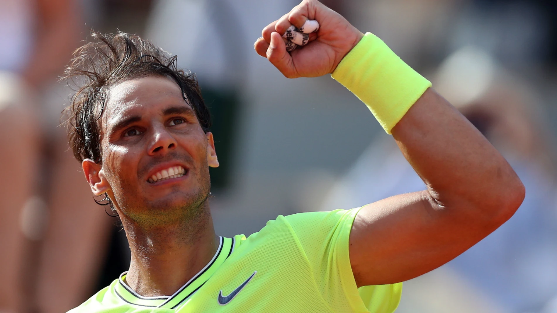 Rafa Nadal celebra una victoria Rafa Nadal celebra una victoria