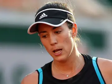 Muguruza, en un lance de partido Muguruza, en un lance de partido