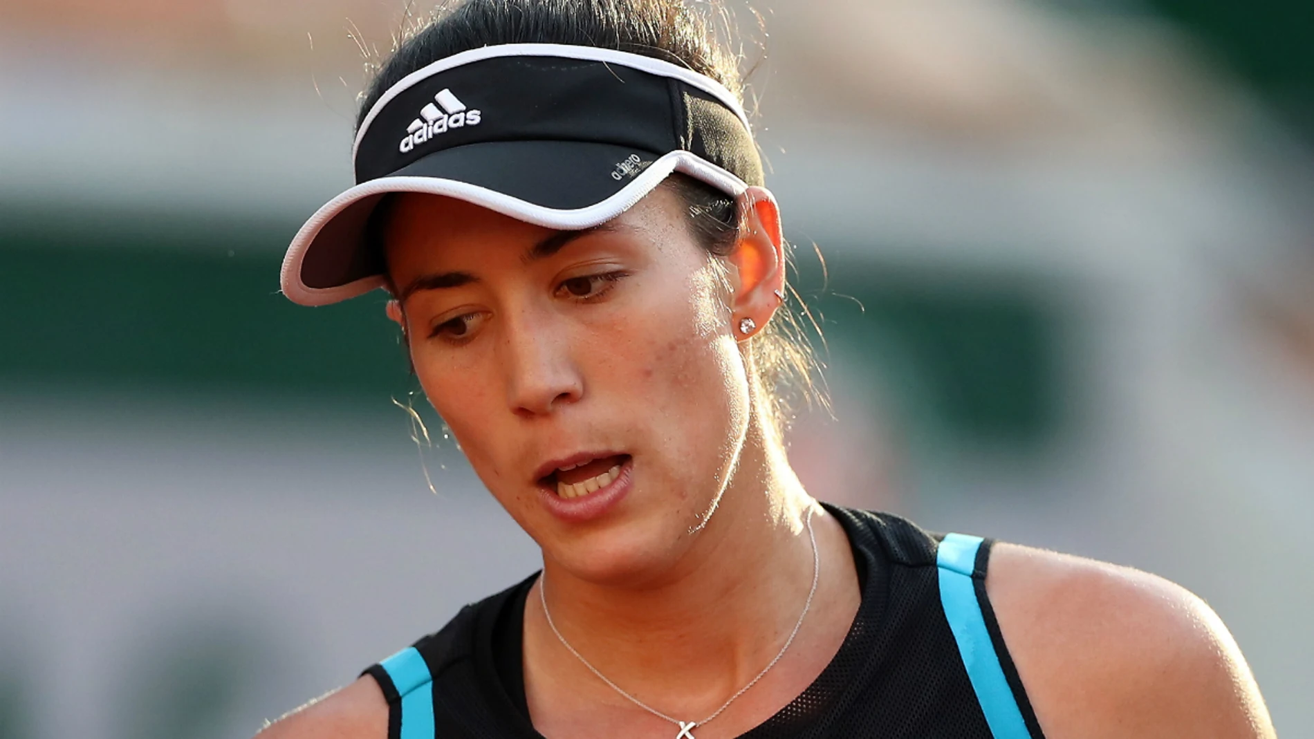 Muguruza, en un lance de partido Muguruza, en un lance de partido